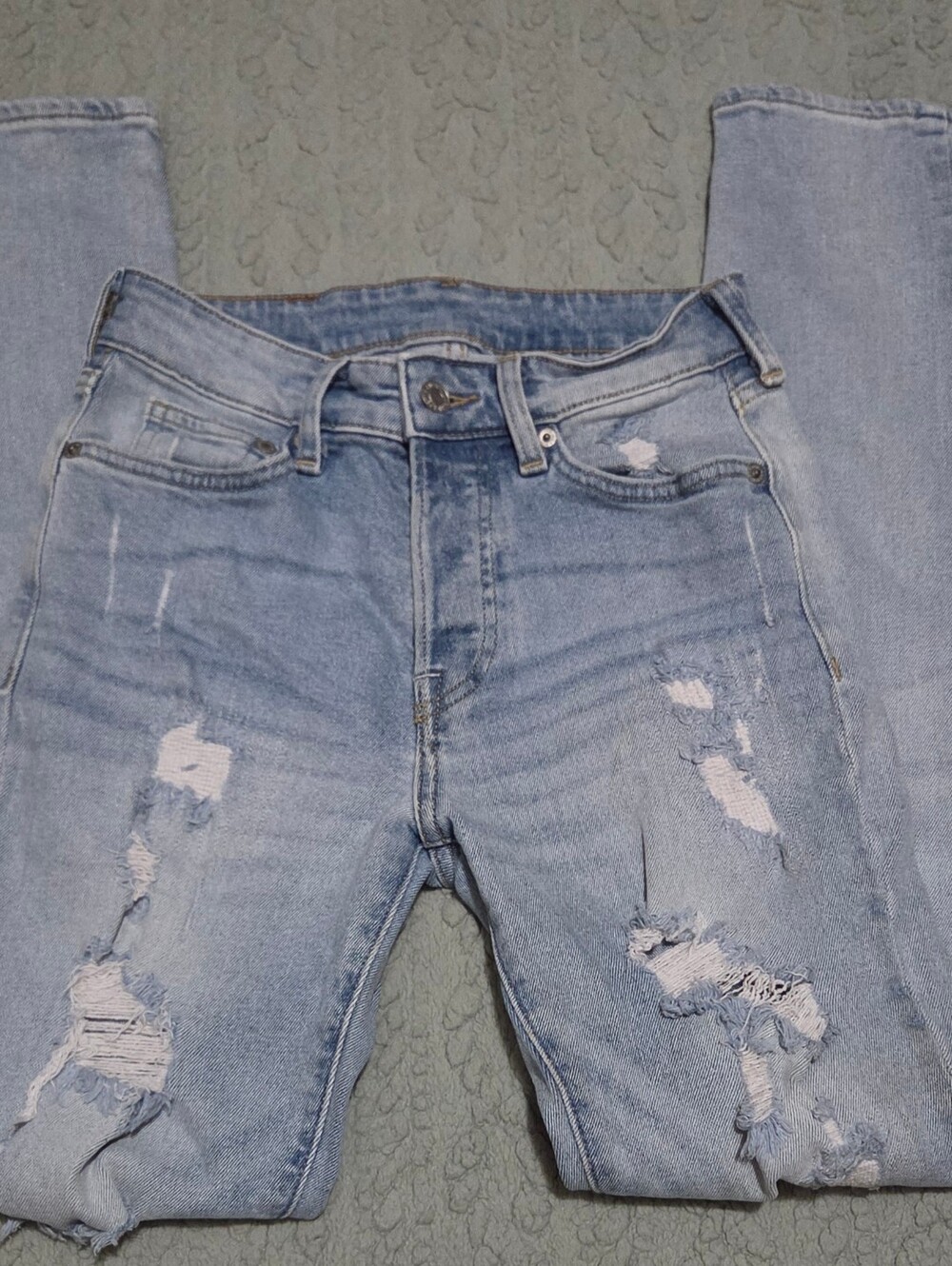 Light Blue Distressed Jeans
